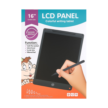 ZYS 16" LCD Panel Writing Tablet - Colorful Electronic Drawing Board - Pink