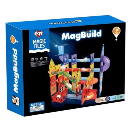 MagBuild Magnetic Tiles Building Blocks 110 Piece Set