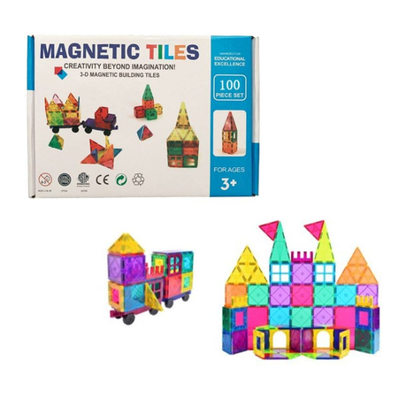 ZYS 100-Piece Magnetic Tiles