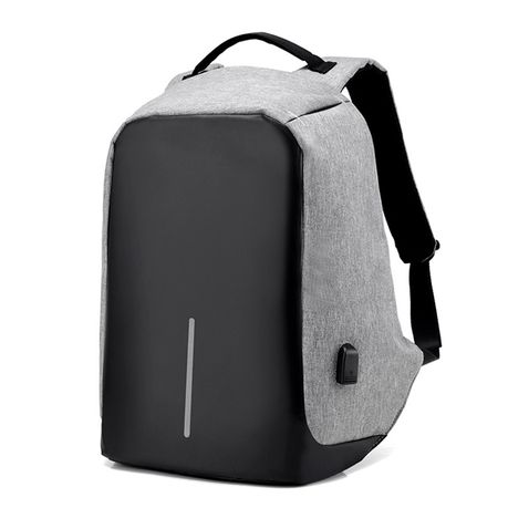 Outdoor Anti-theft Travel Bag with USB Charging Port - Grey